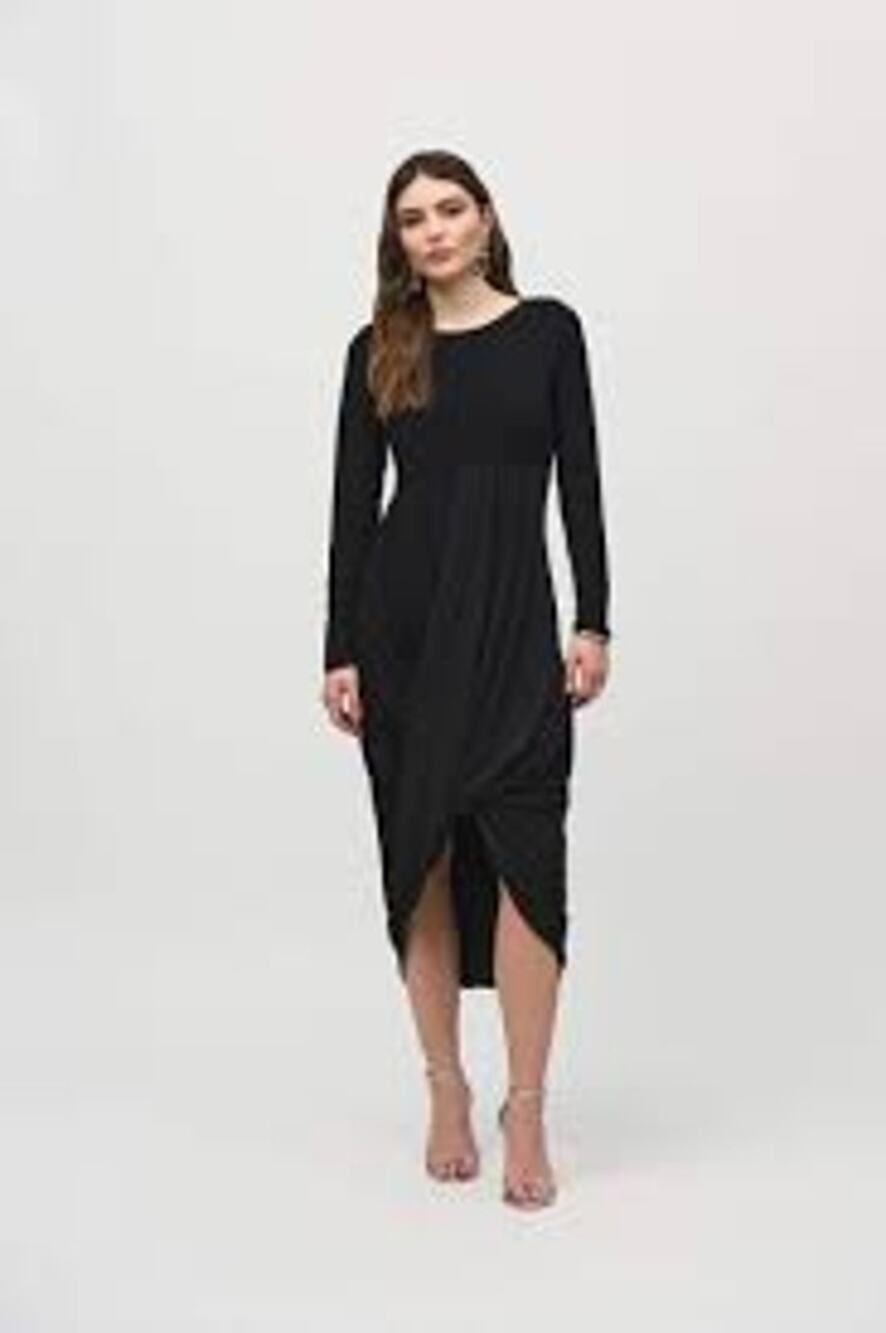 NWT Joseph Ribkoff Minimalist Cocoon Maxi Dress Stretch Jersey Classic Women 10